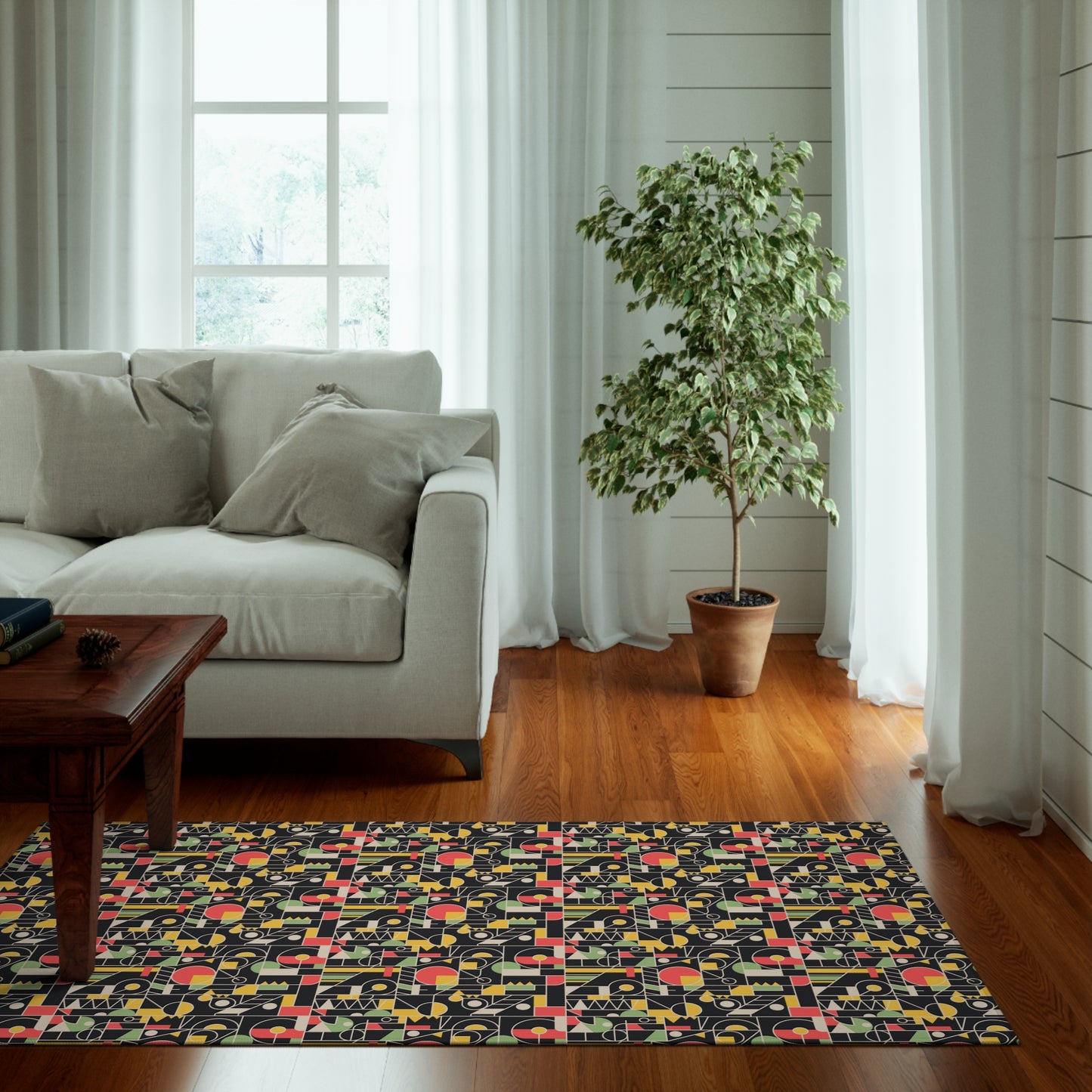 Kaleidoscope Dreams: Colorful Geometric Dorian Rug