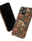 Blooming Pug Paradise Slim Phone Cases