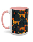 Dapper Dachshund Noir Glow Accent Coffee Mug