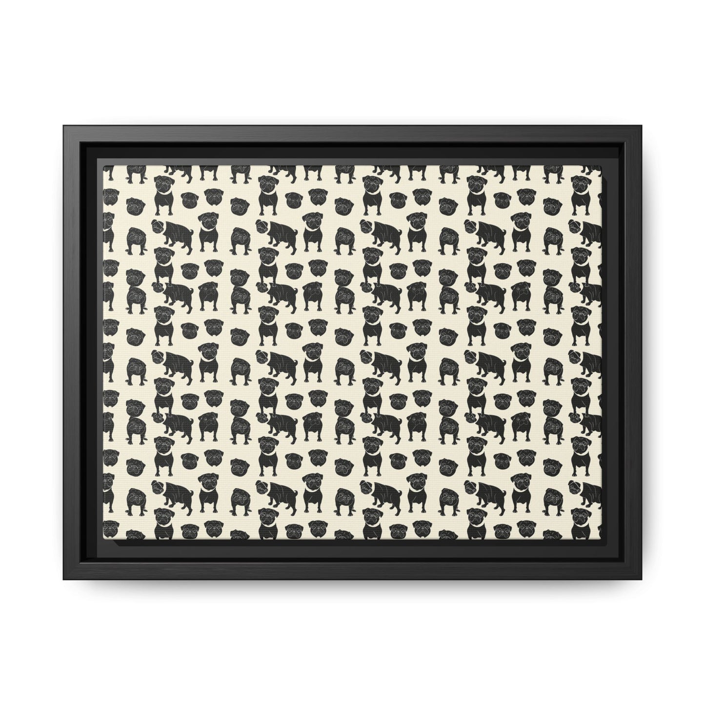 Puggie Pout Perfection Matte Canvas, Framed