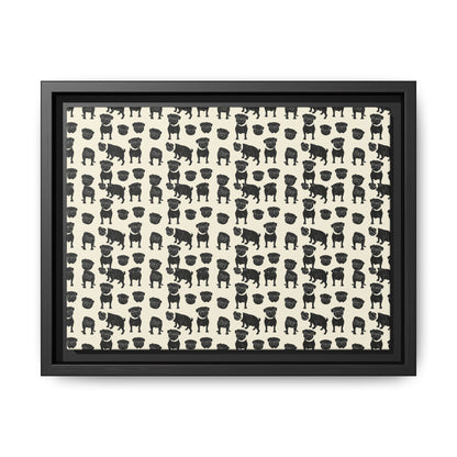 Puggie Pout Perfection Matte Canvas, Framed