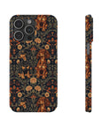 Dapper Dachshund Embroidery Elegance Slim Phone Cases