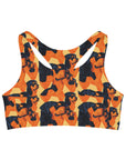 Rottweiler Chic Pawsitivity Seamless Sports Bra