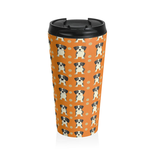 Boxer Blissful Chic Canine Stainless Steel Travel Mug