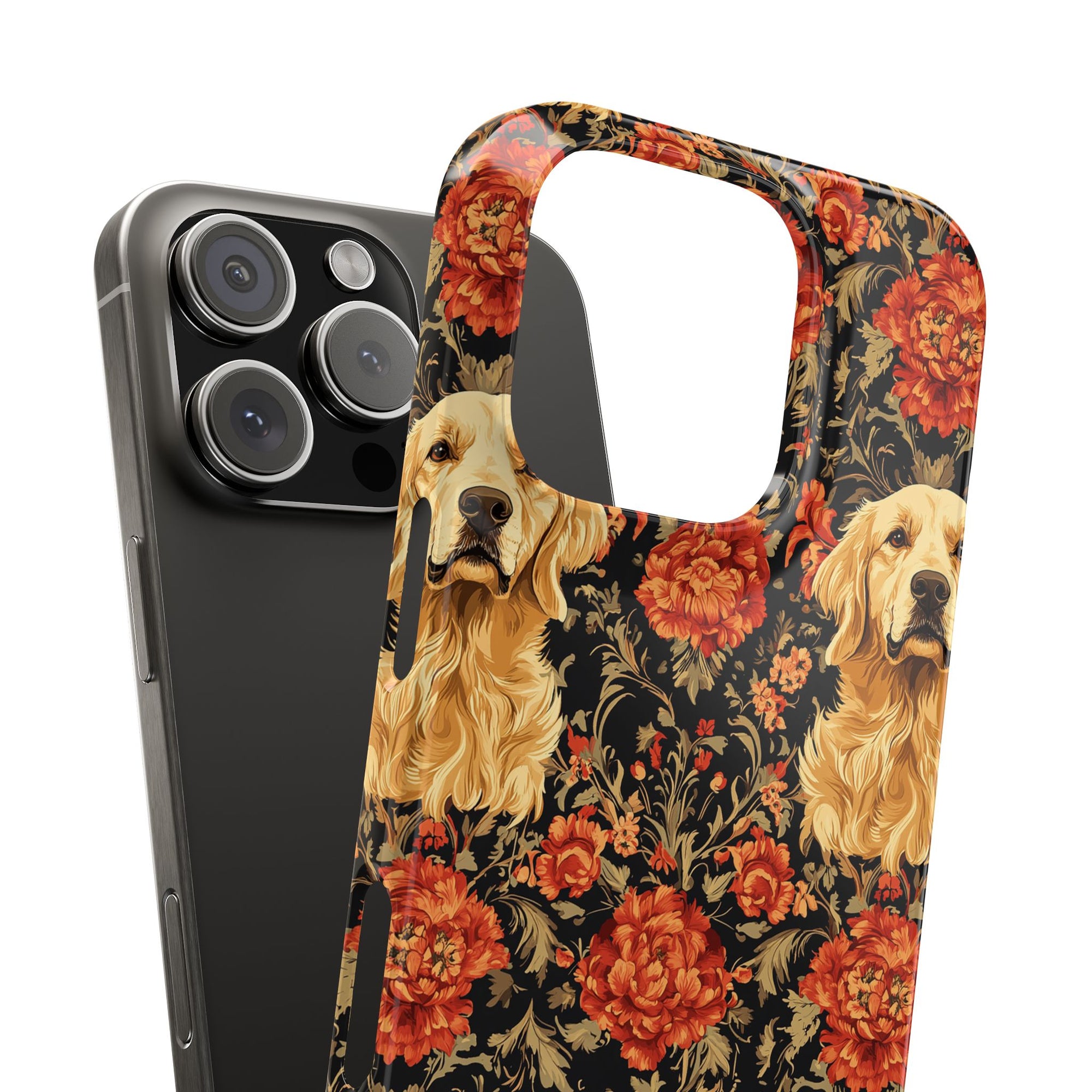 Golden Pawsatronic Tapestry Slim Phone Cases