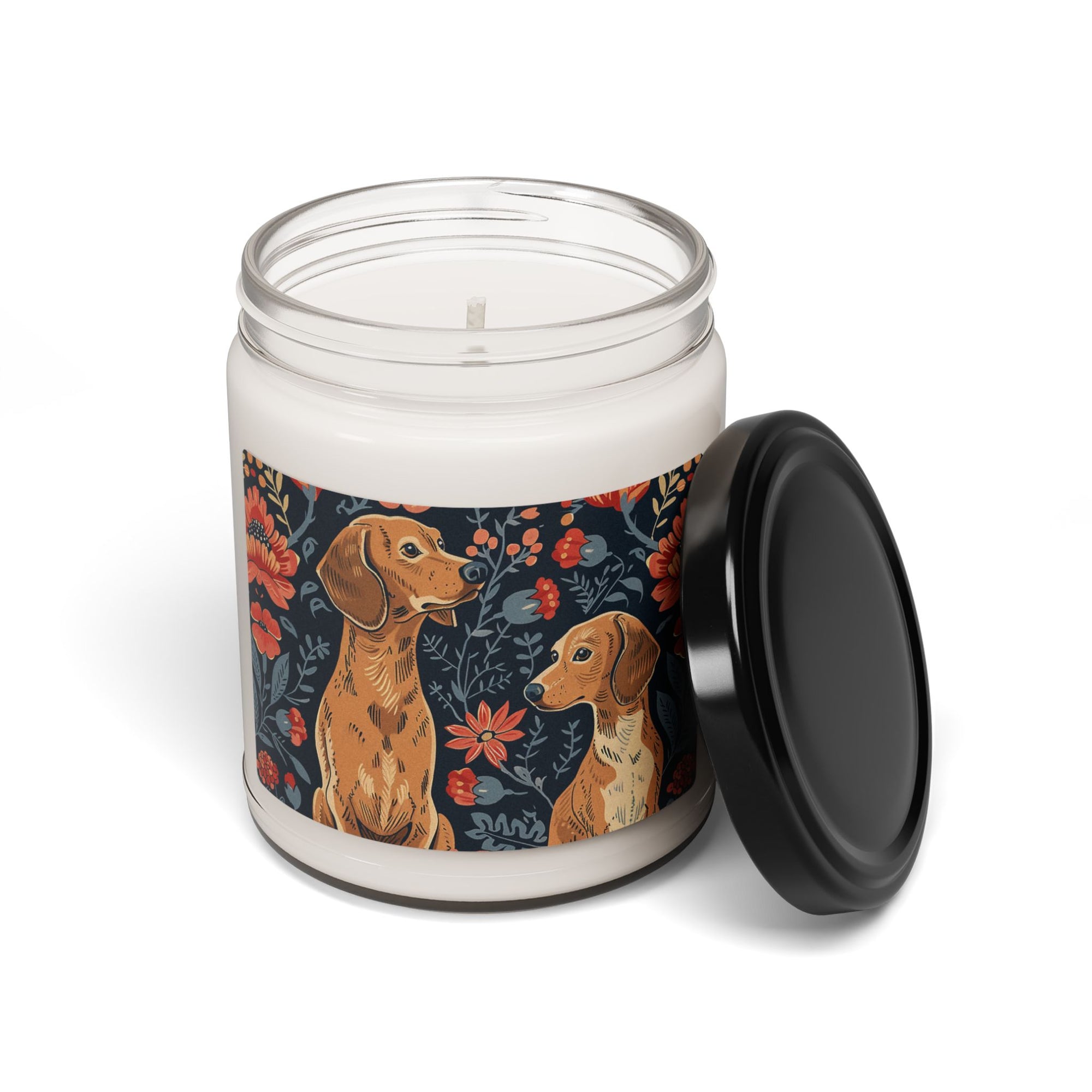 Floral Pawsome Dachsund Delight Scented Soy Candle