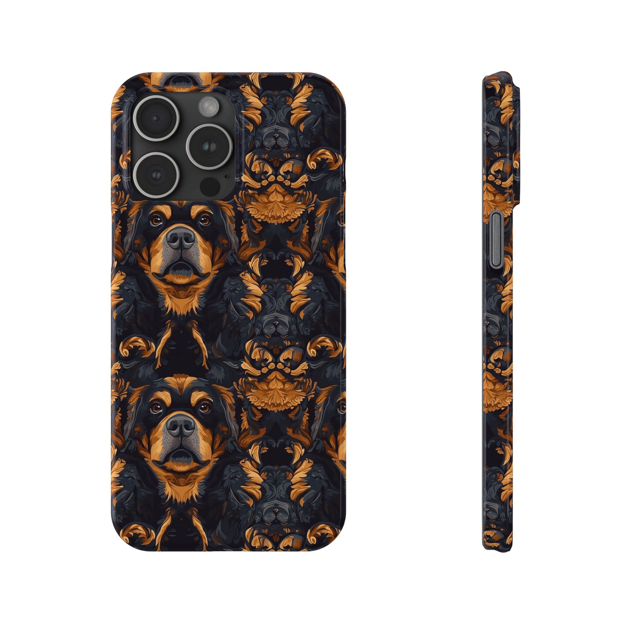 Modern Rottweiler Royalty Slim Phone Cases