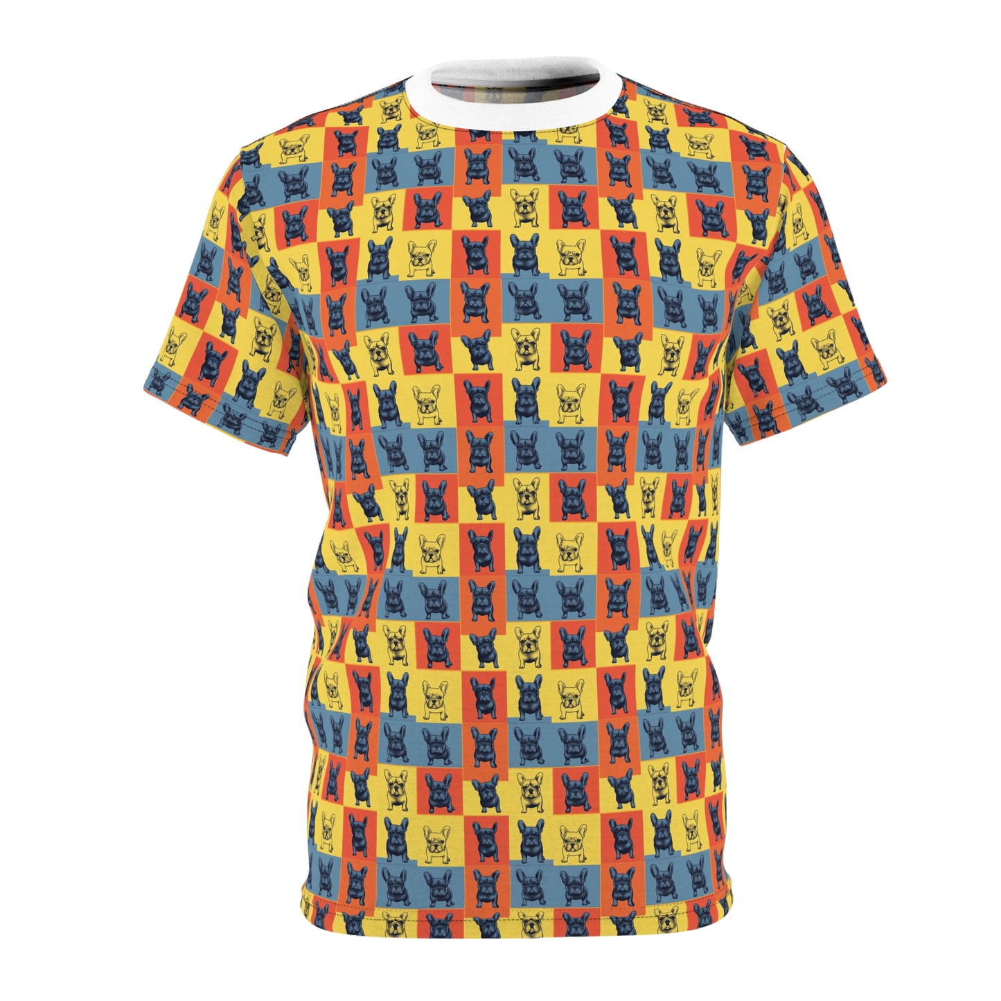 Frenchie Pop Art Pawfection Grid Unisex Tee