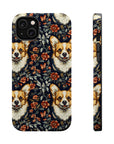 Floofy Corgi Blossom Blast Magnetic Tough Cases