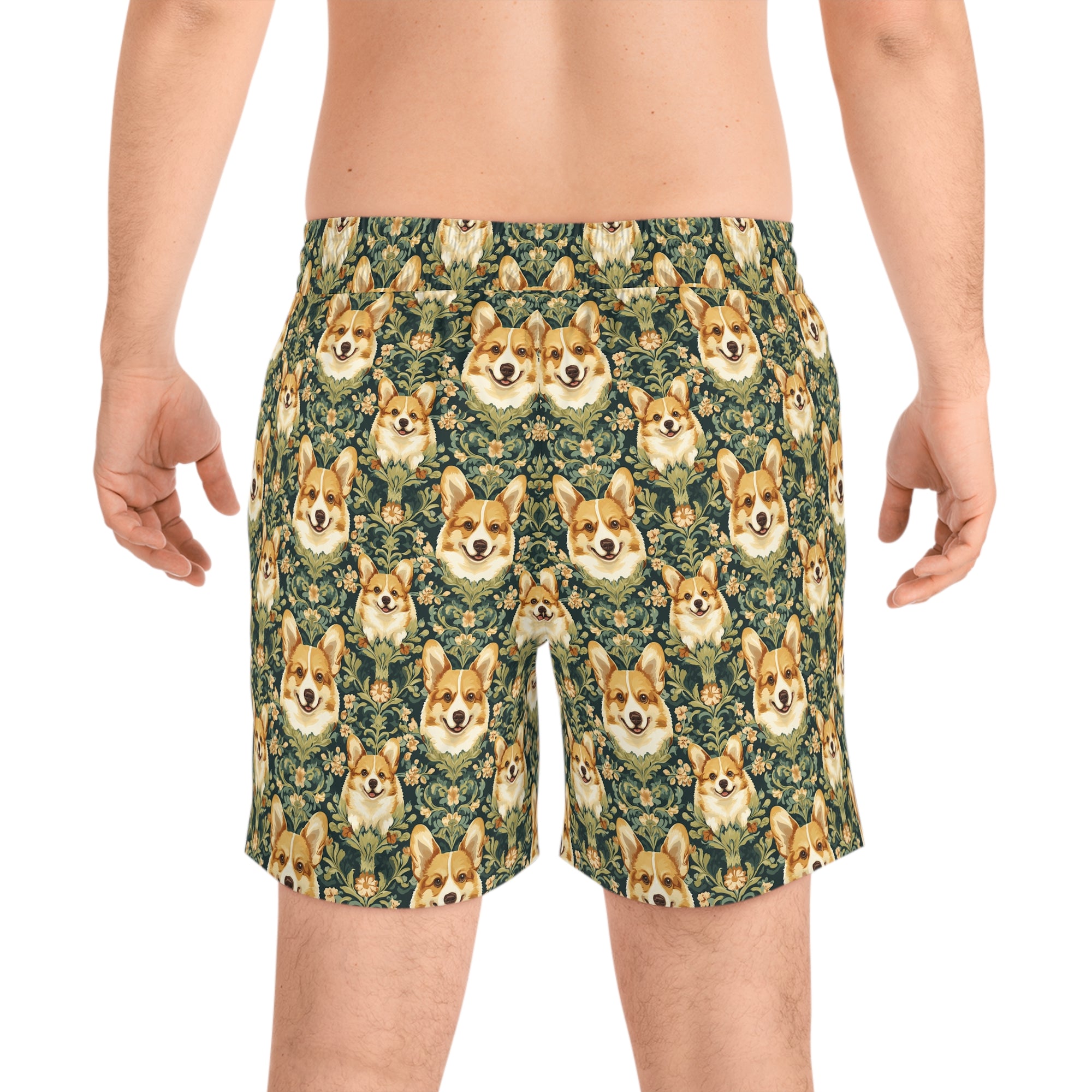 Corgi Charmz Men&#39;s Mid-Length Swim Shorts