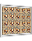 Bowtie Boxer Bliss Matte Canvas, Framed