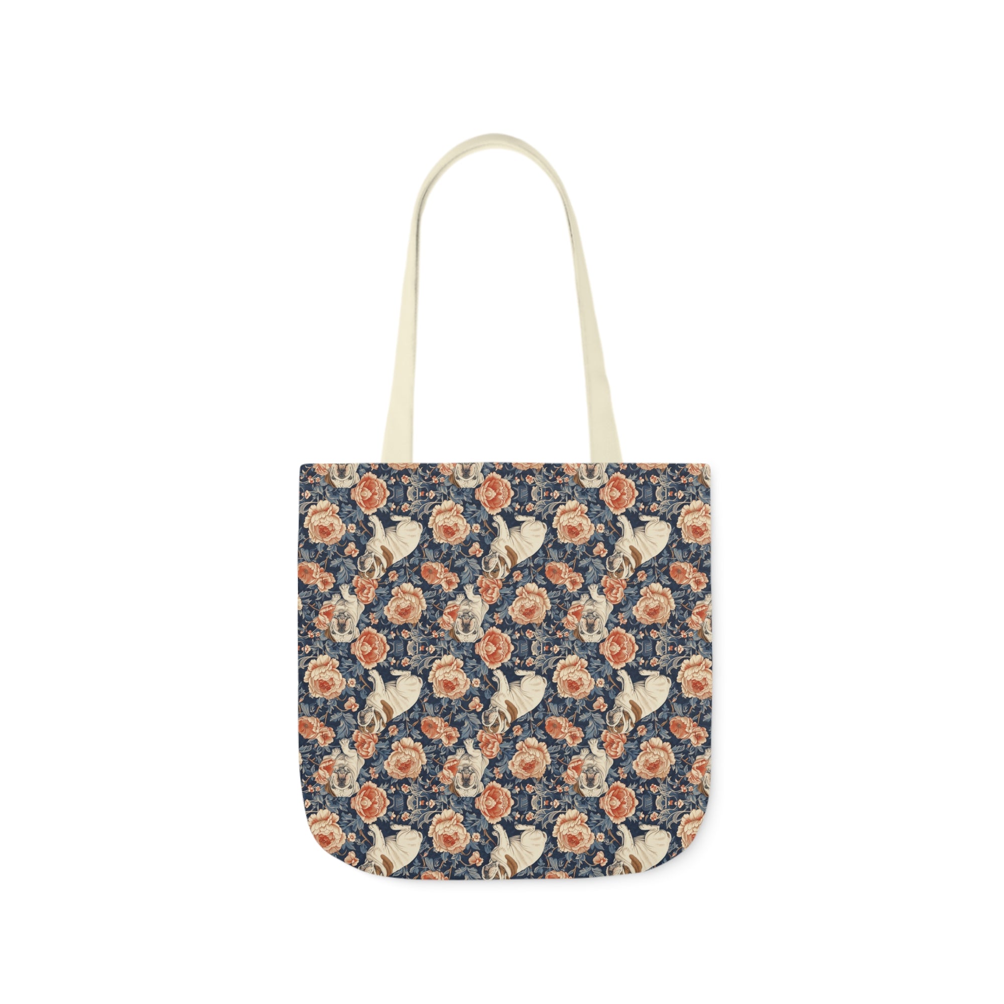 Blooming Bulldog Beauty Canvas Tote Bag