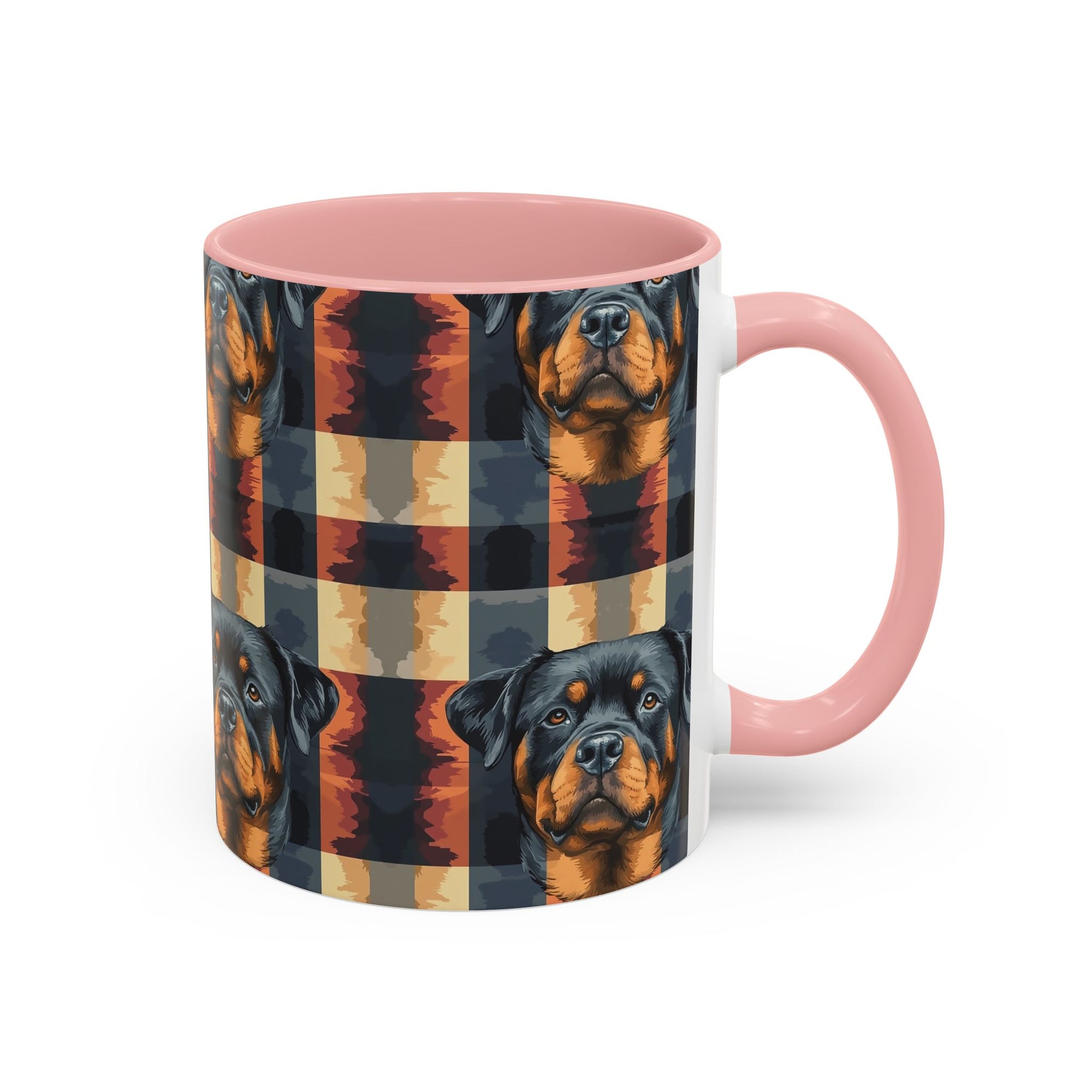 Pawsome Rottweiler Royalty Plaid Accent Coffee Mug