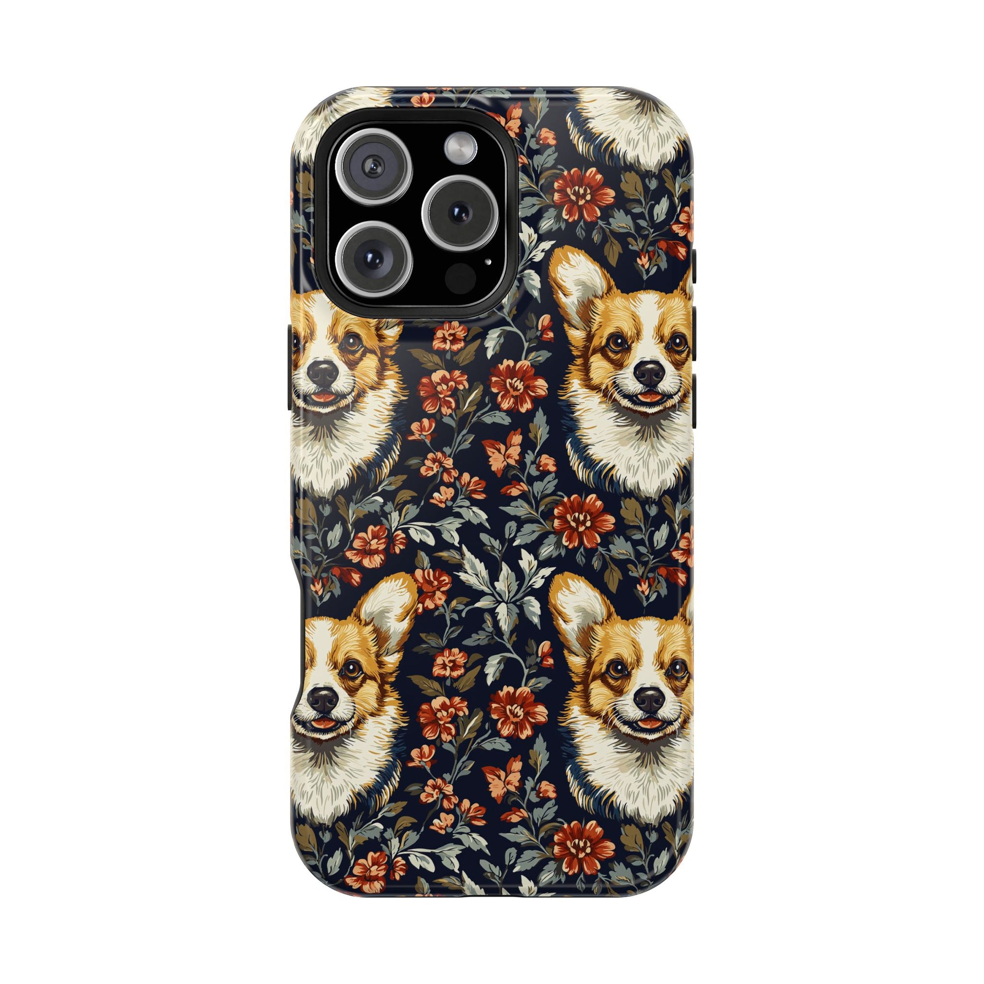 Floofy Corgi Blossom Blast Magnetic Tough Cases