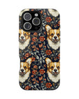 Floofy Corgi Blossom Blast Magnetic Tough Cases