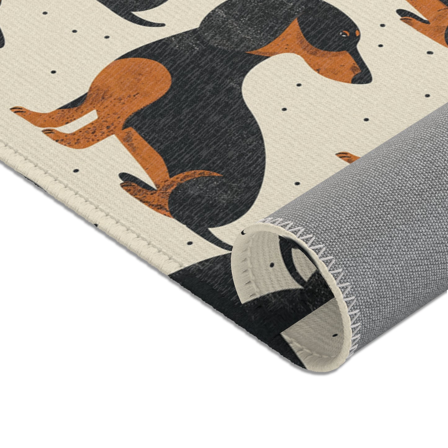 Dachshund Delight - Modern Area Rug