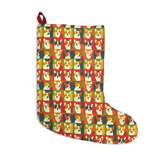 Corgi Chic Popart Pup Christmas Stockings