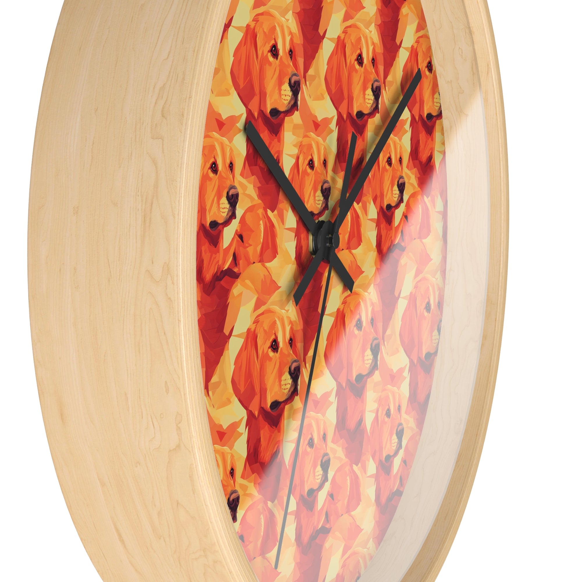 Golden Glamour Paws Wall Clock