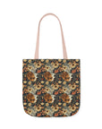 Beagle Blossoms Canvas Tote Bag