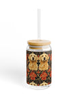 Golden Pawsatronic Tapestry Sipper Glass