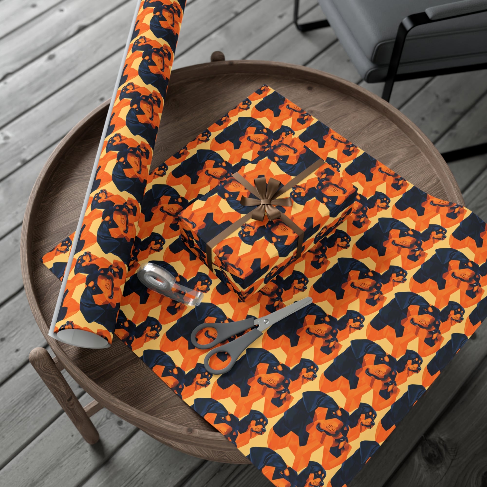 Rottweiler Chic Pawsitivity Gift Wrap Papers