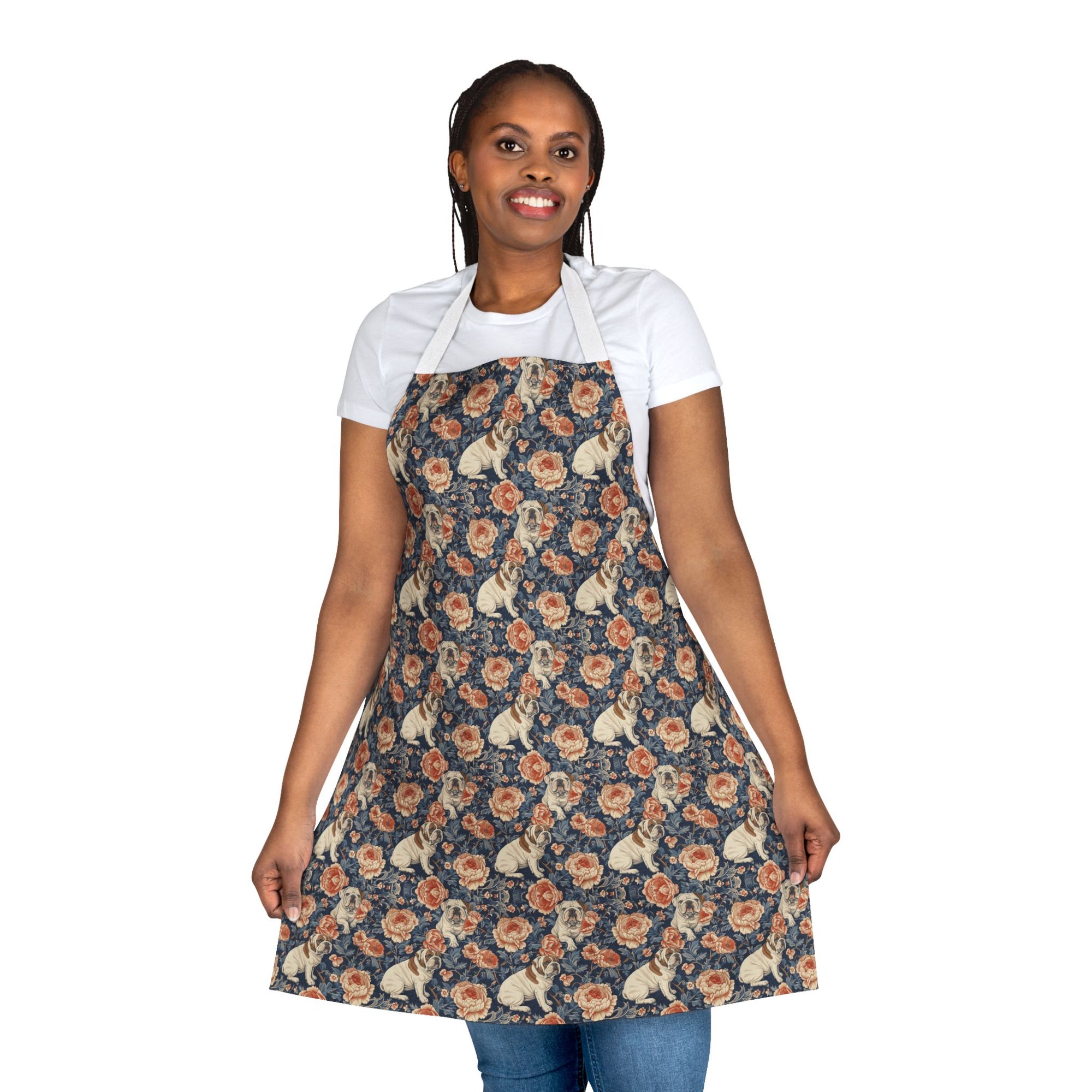 Blooming Bulldog Beauty Apron