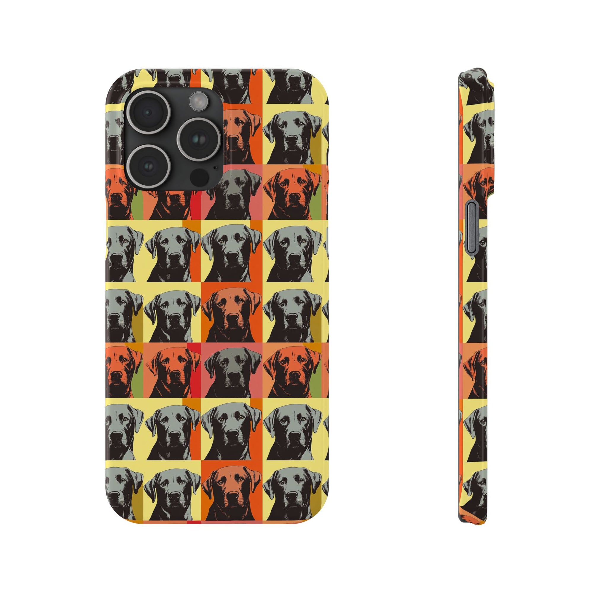 Whimsical Warhol Labrador Slim Phone Cases