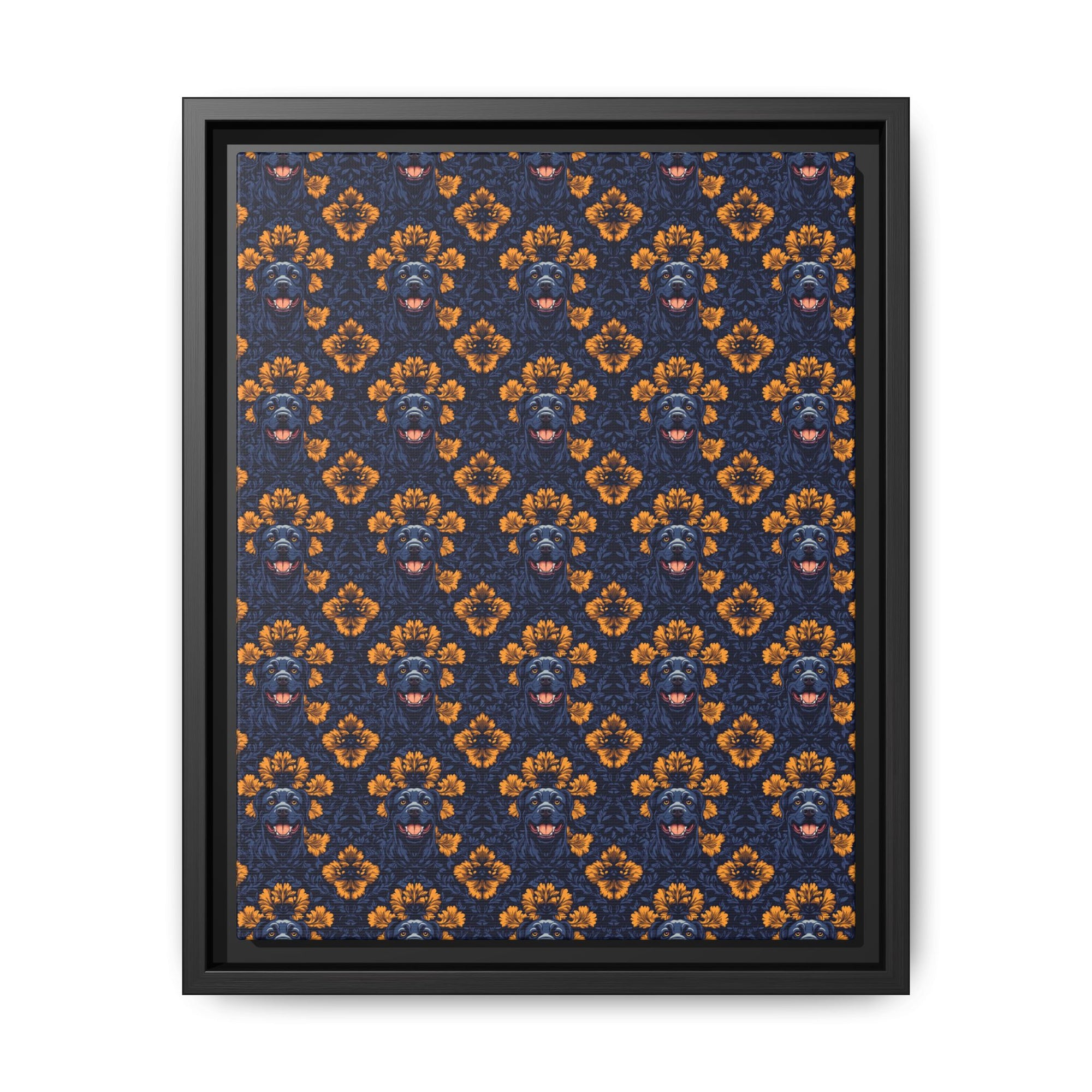 Royal Rottweiler Regalia Matte Canvas, Framed