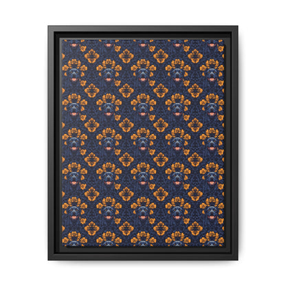 Royal Rottweiler Regalia Matte Canvas, Framed