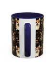 Nighttime Corgi Glow Stride Accent Coffee Mug