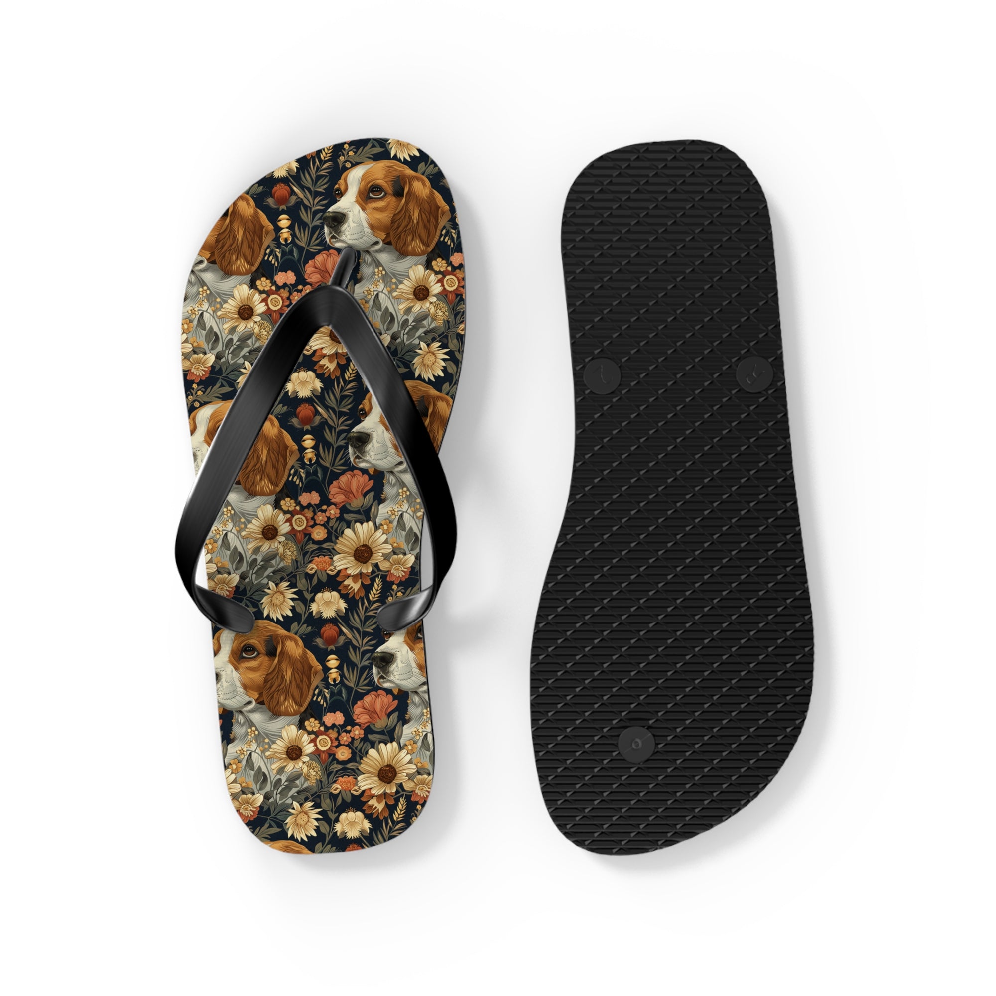 Beagle Blossoms Flip Flops