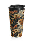 Beagle Blossoms Stainless Steel Travel Mug