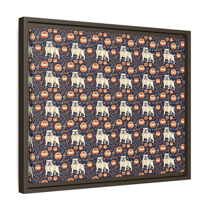 Bulldog Blossom Bonanza Matte Canvas, Framed