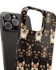 Nighttime Corgi Glow Stride Slim Phone Cases