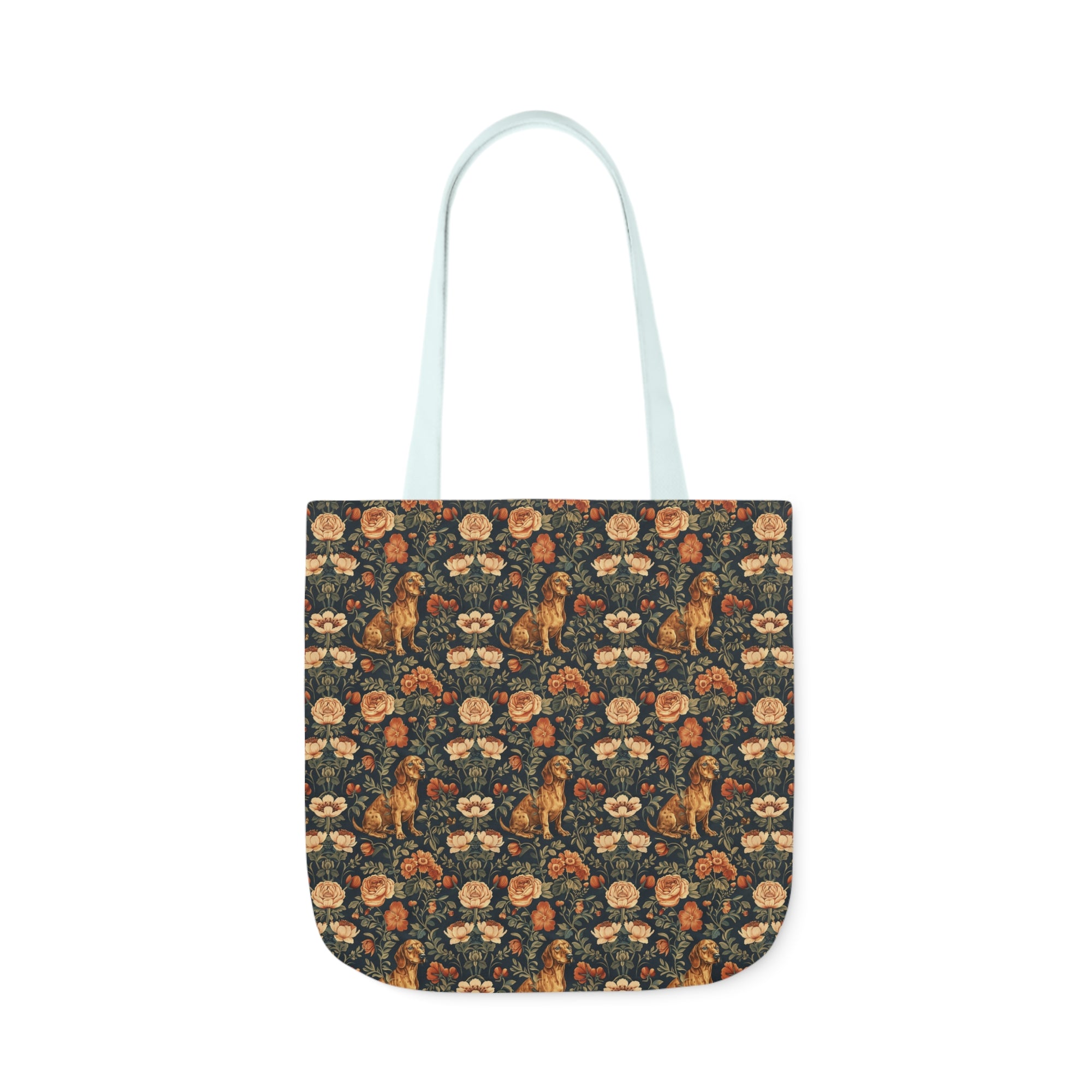 Dazzling Dachsund Blossoms &amp; Foliage Canvas Tote Bag