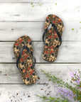 Blooming Pug Paradise Flip Flops