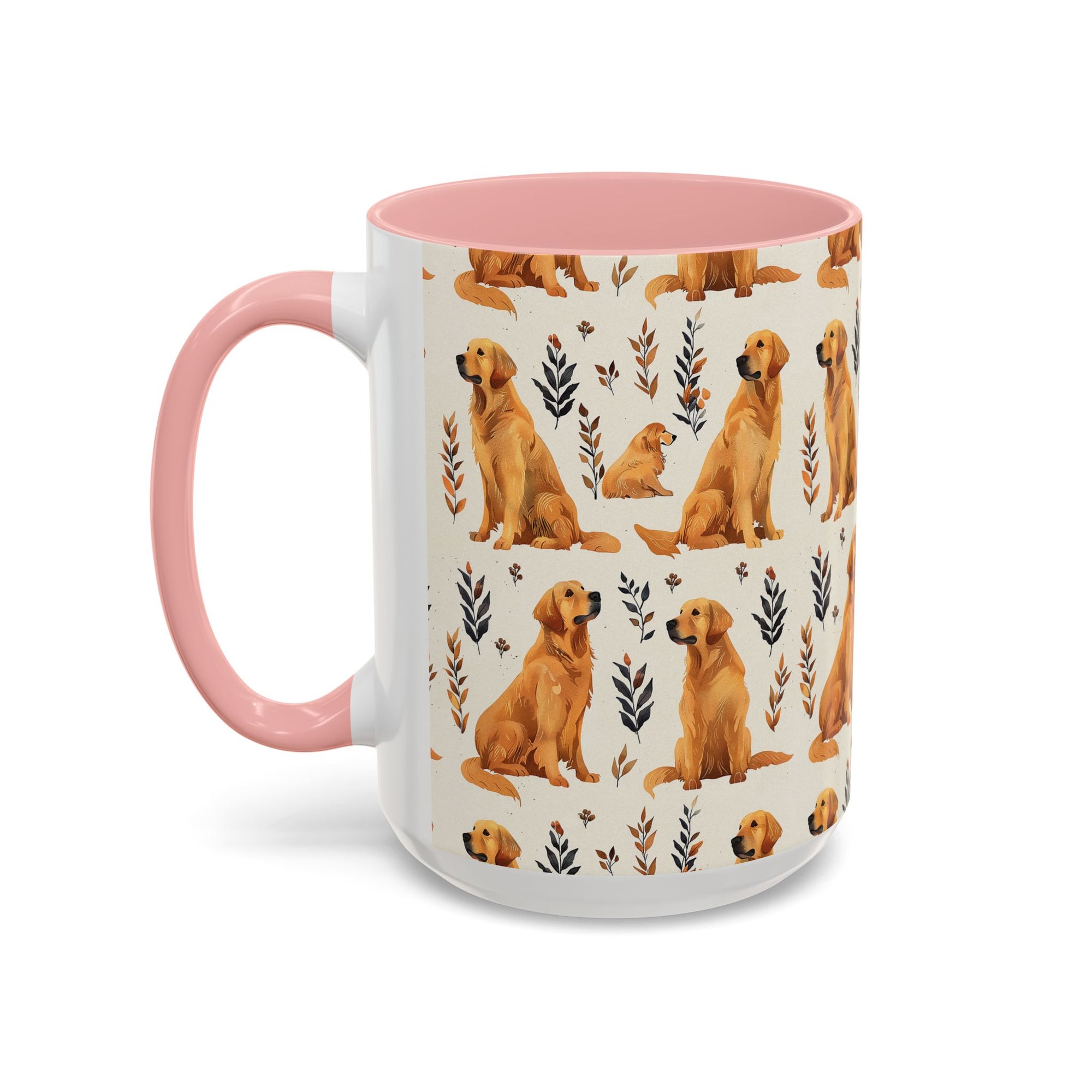 Golden Glamour Paws - Luxe Licks for Regal Retrievers Accent Coffee Mug