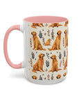 Golden Glamour Paws - Luxe Licks for Regal Retrievers Accent Coffee Mug