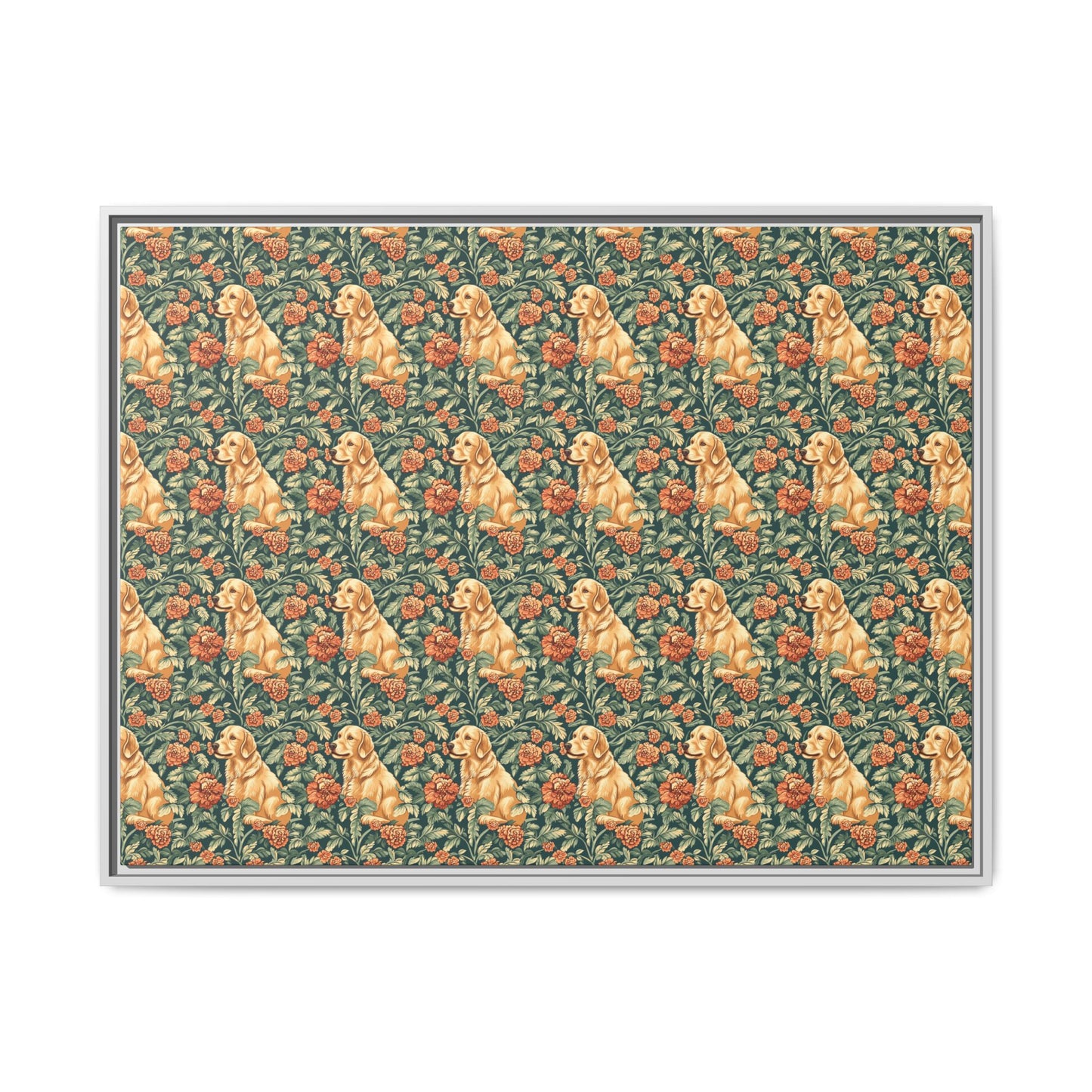 Blooming Goldie Glam Matte Canvas, Framed