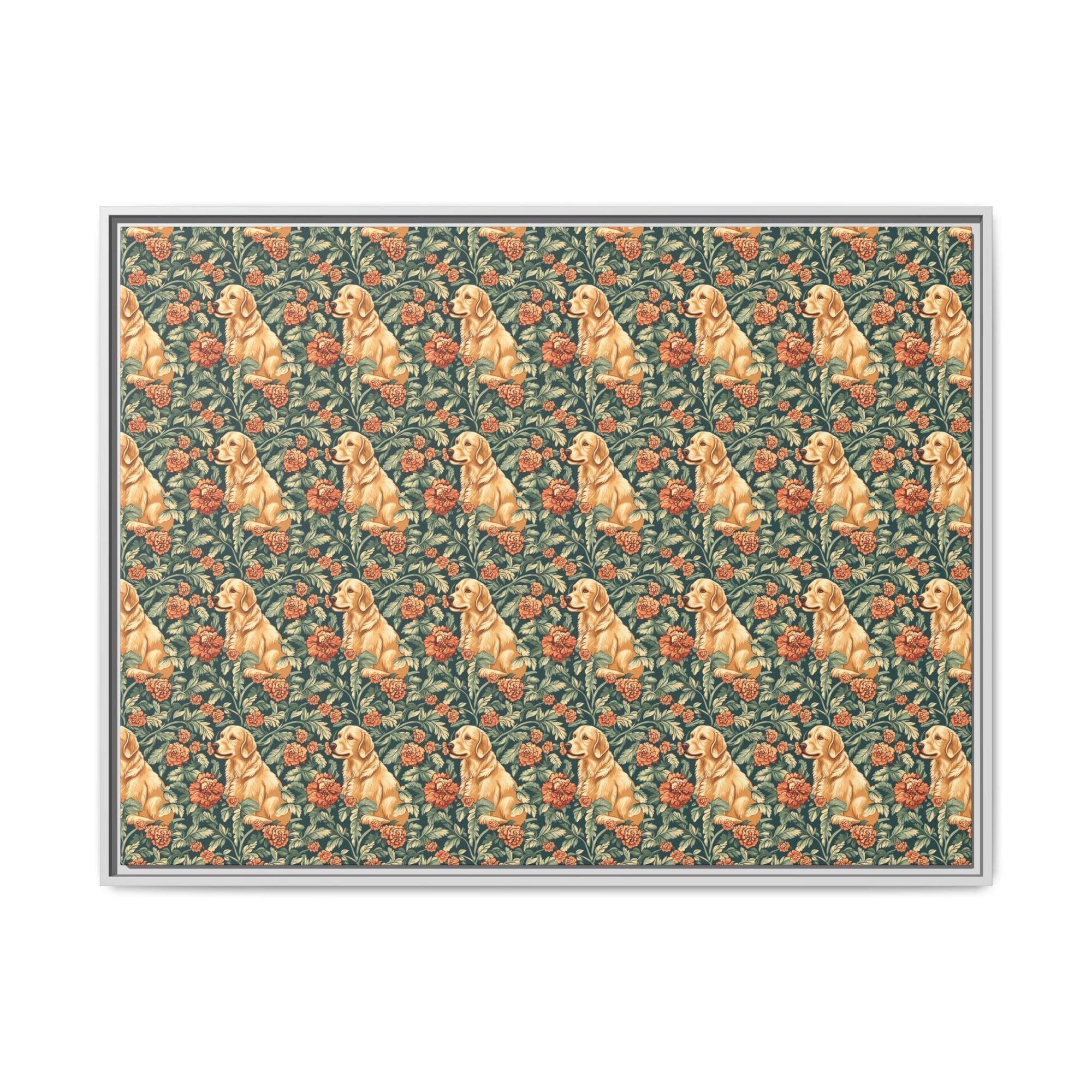 Blooming Goldie Glam Matte Canvas, Framed