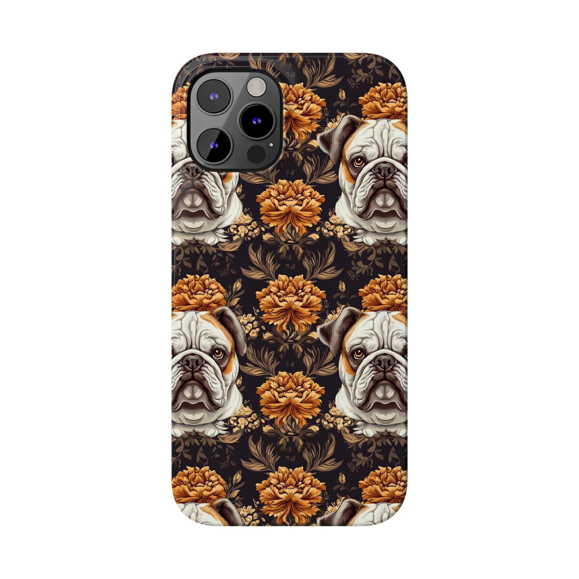 Bloomingly Bulldogistic Bouquet Slim Phone Cases