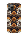 Bloomingly Bulldogistic Bouquet Slim Phone Cases