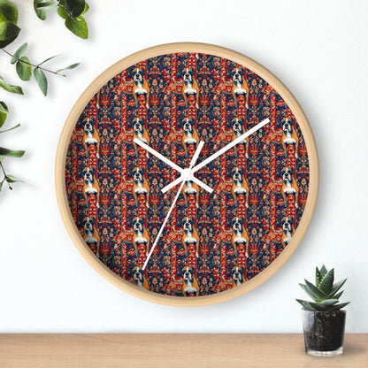 Boxer Blossom Tapestry Delight Wall Clock