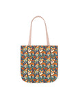 Corgi Carnival Couture Canvas Tote Bag