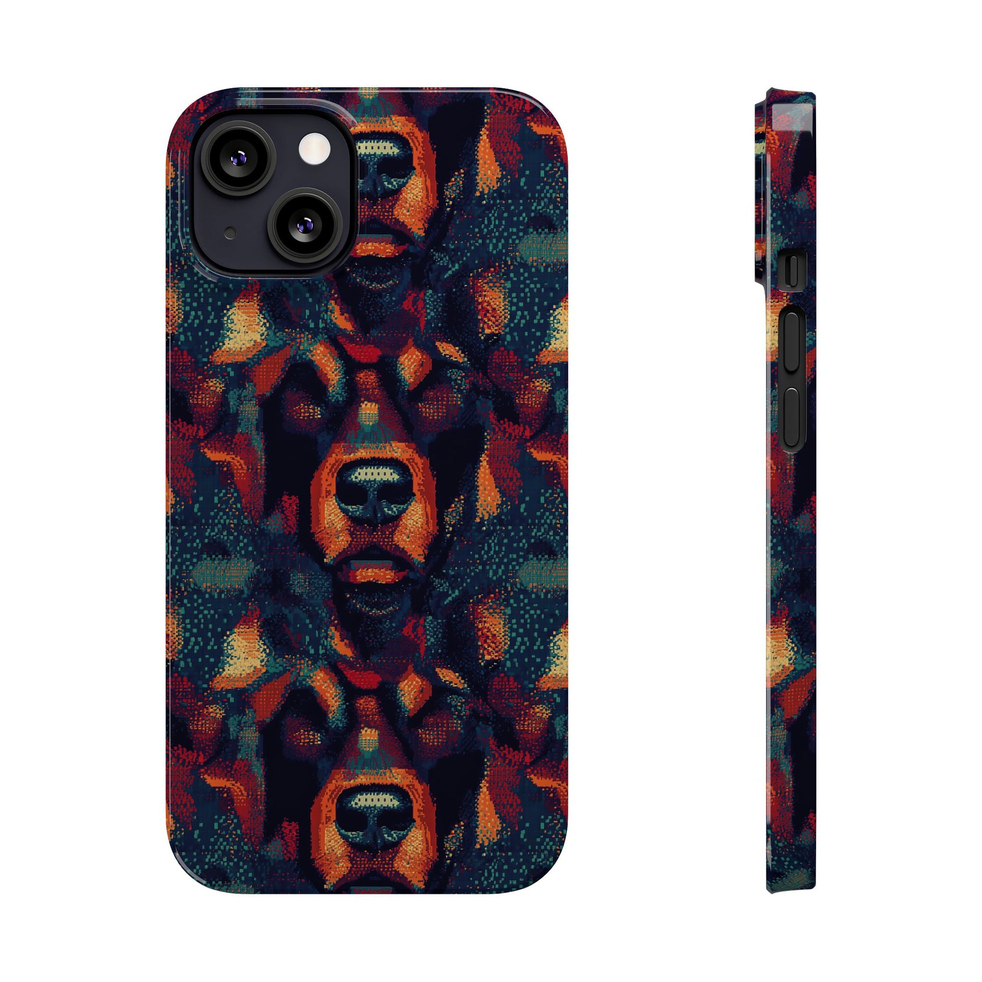 Rustic Rottie Charm Slim Phone Cases