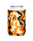 Golden Woof Abstract Glamour Can Cooler Sleeve