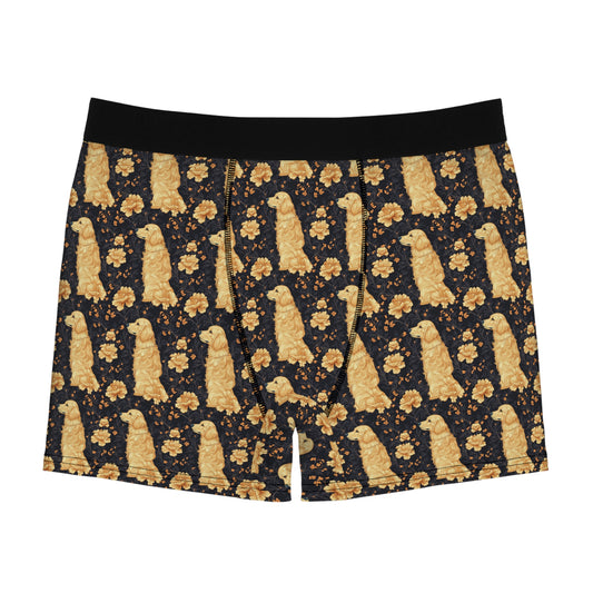 Golden Paws Floral Frenchie Men's Boxer Briefs