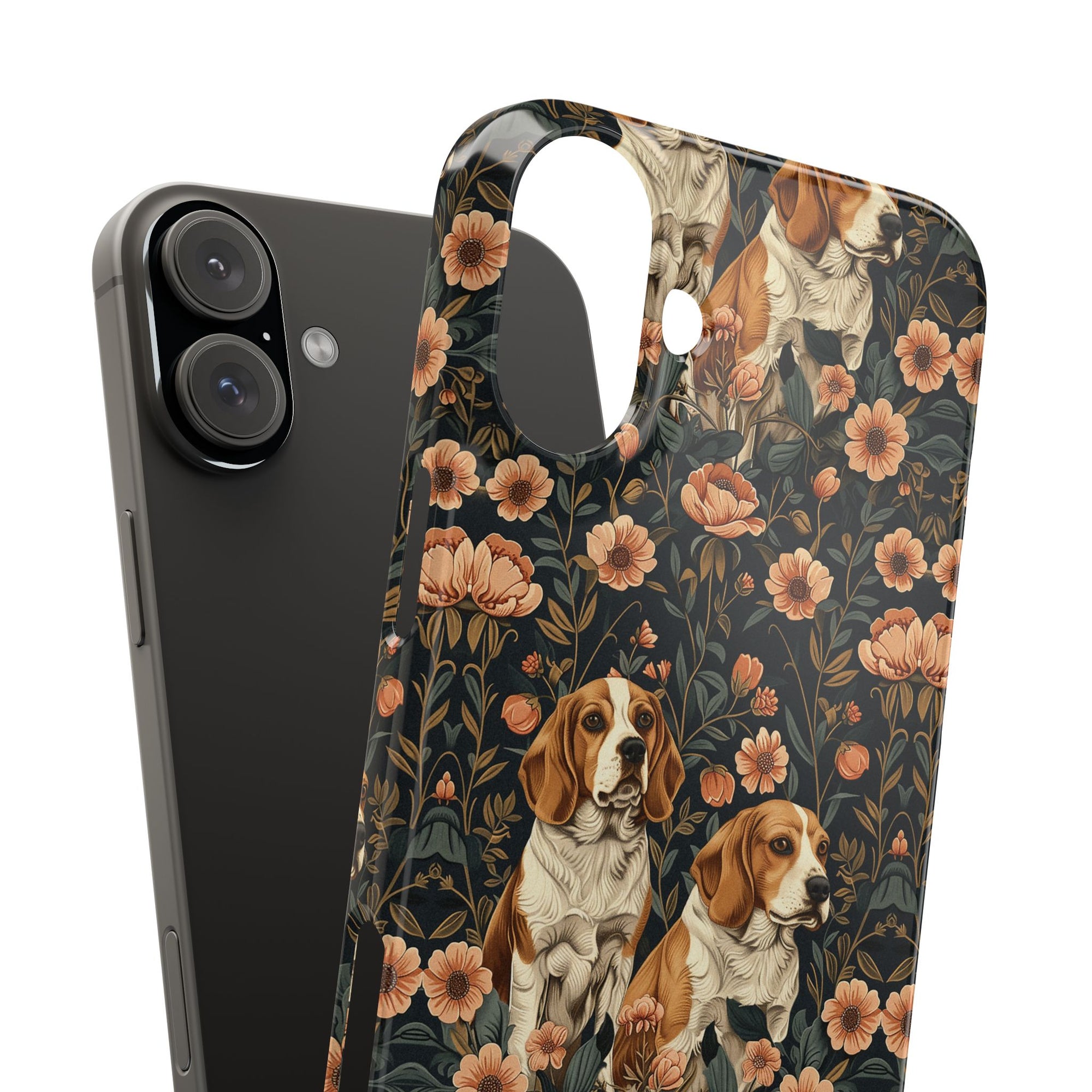 Beagle Blossom Bonanza Slim Phone Cases