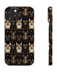 Nighttime Corgi Glow Stride Slim Phone Cases