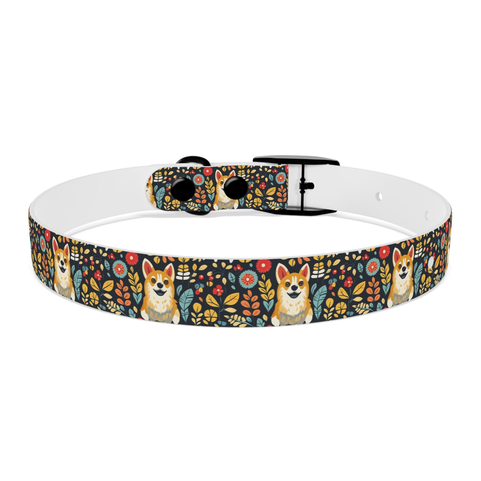 Corgi Rainbow Vine Dream Dog Collar